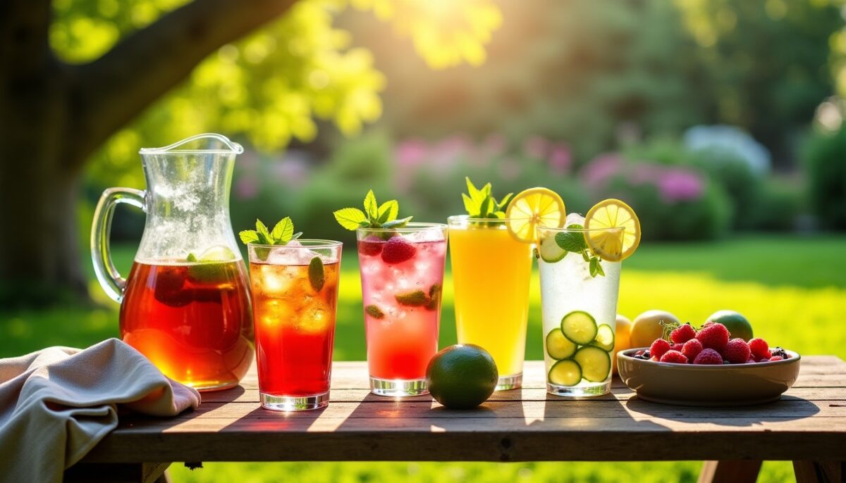 Délices estivaux faits maison : recettes rafraîchissantes de thés glacés, limonades, smoothies et eaux infusées