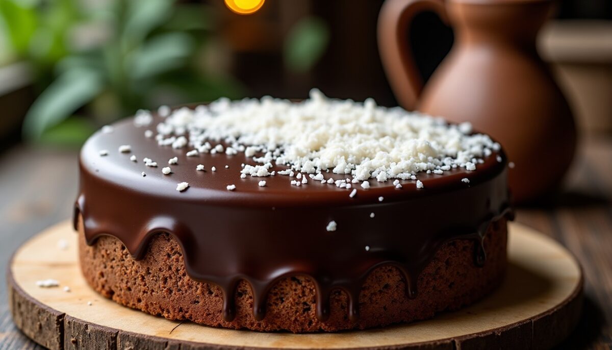 Délicieux gâteau moelleux au chocolat et noix de coco : fondant en seulement 10 minutes